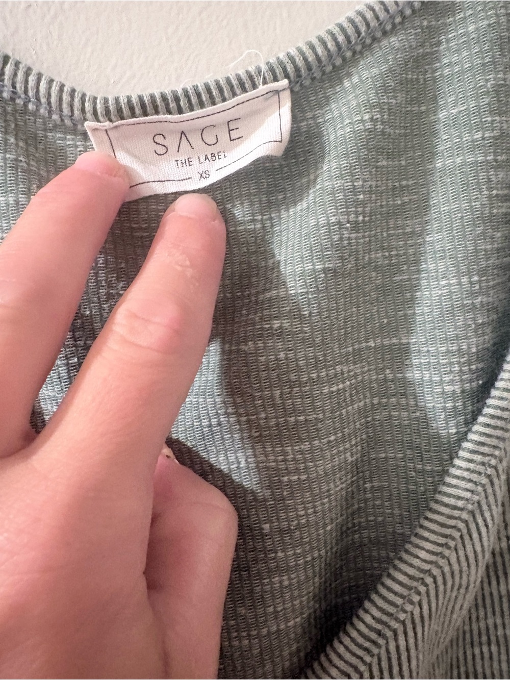 Sage Mint-Green Ribbed Mini Dress - Picture 3 of 4